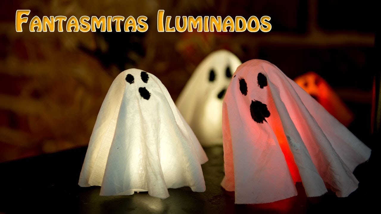 Fantasmitas Iluminados  para Decoracion Halloween Facilisima y Economica
