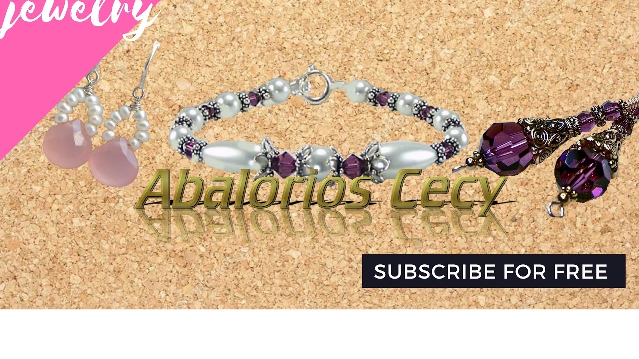 +❤ Pulsera con cadena y antelina | tutorial Bisutería DIY  Bisuteria Cecy Abalorios b