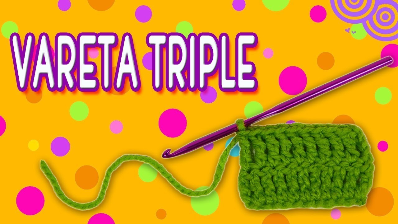 Punto alto Triple o Vareta Triple tejido a crochet  | PASO A PASO