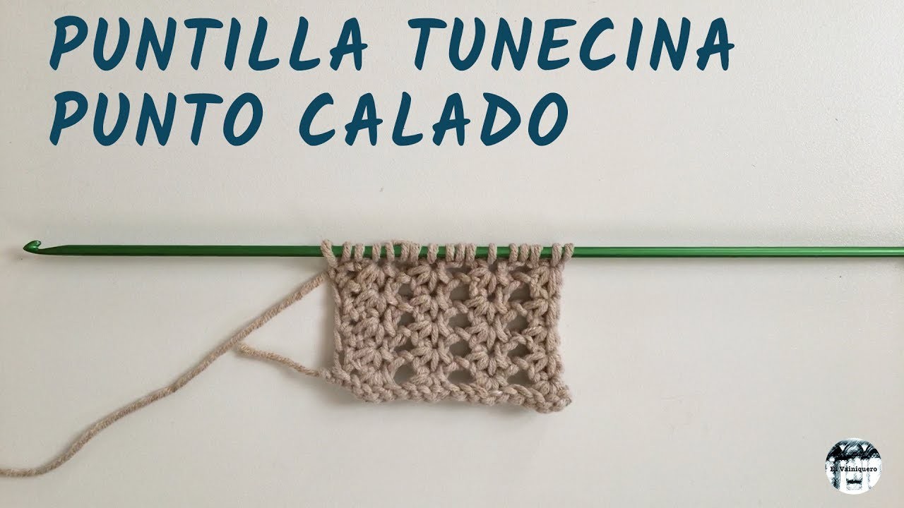 Punto calado tunecino #1 - Puntilla tunecina - Crochet tunecino