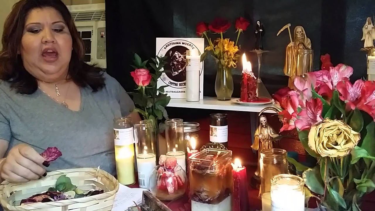 Santa muerte con Eva Moreno  templo santa muerte Kansas