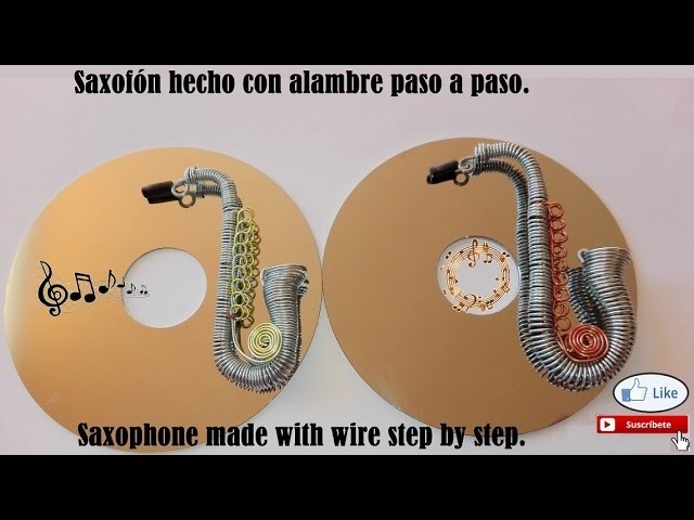 Saxofón hecho con alambre paso a paso. Educativo - Saxophone made with wire step by step.
