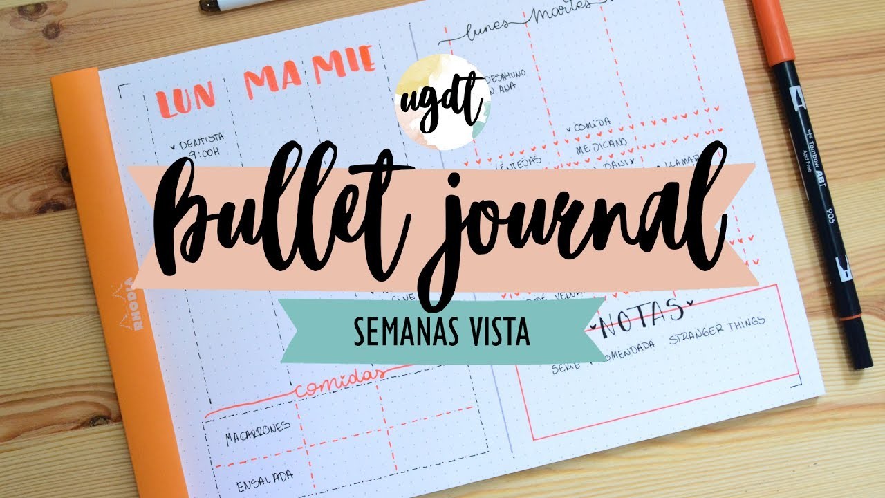 Semanas Vista para Bullet Journal - Ideas para decorar + Dibujos - UGDT