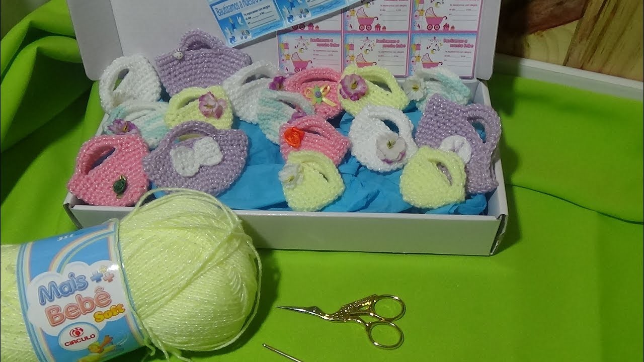 Souvenirs mini bolsitas paso a paso en crochet
