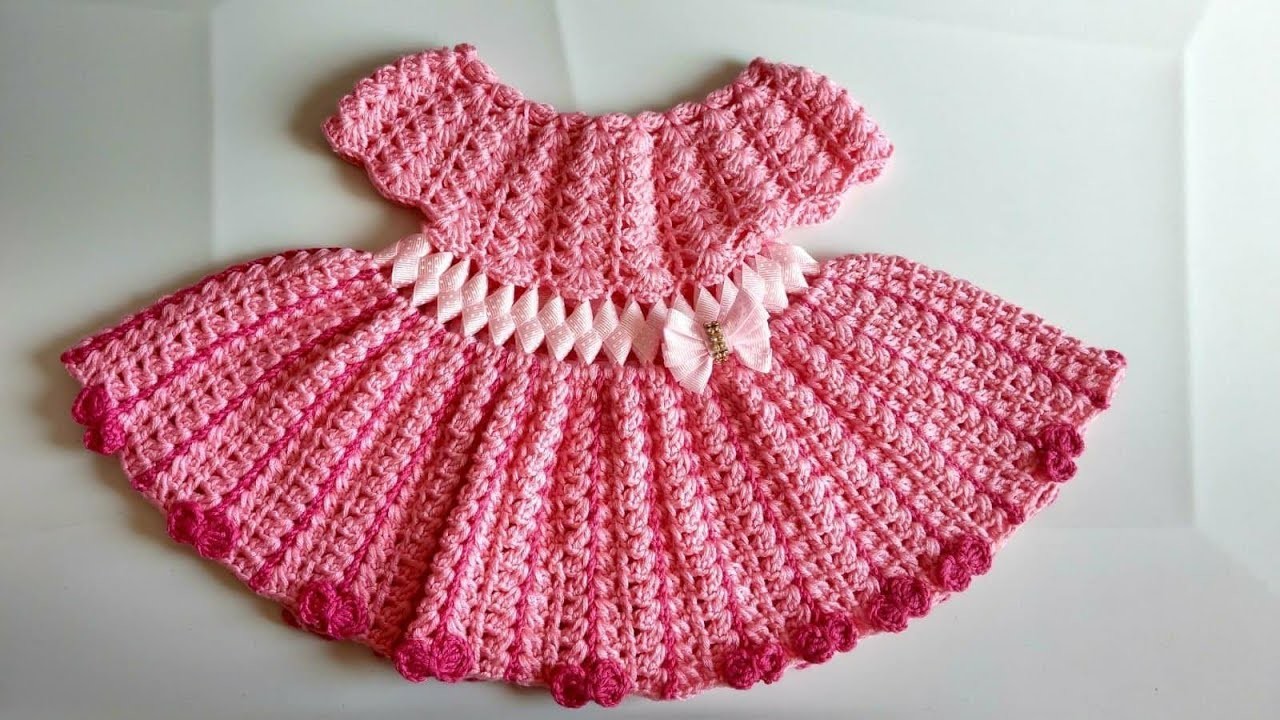 Vestido a crochet para bebe parte #1