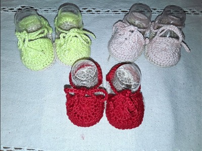 Zapatitos de esparto a crochet para bebes