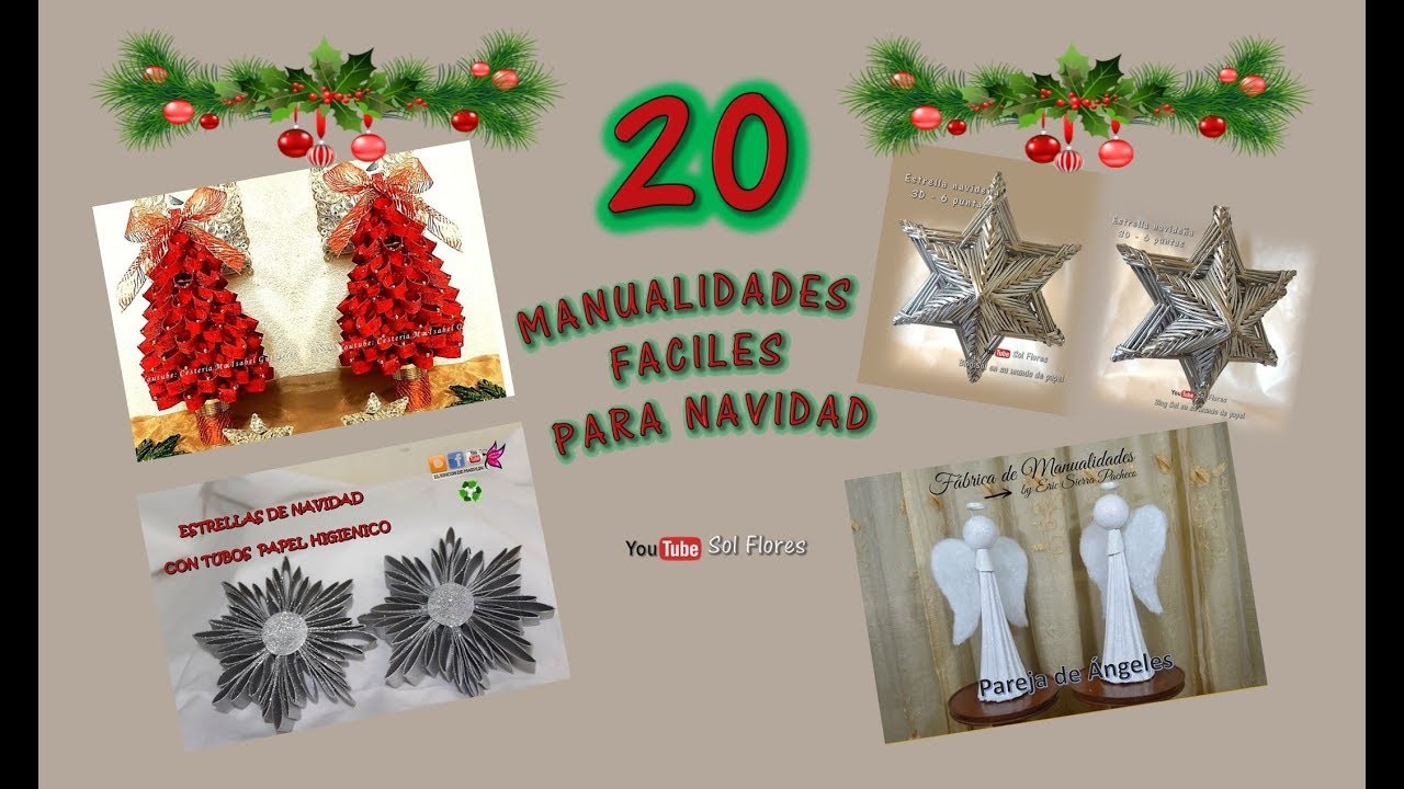 20 manualidades fáciles para navidad - 20 easy crafts for Christmas