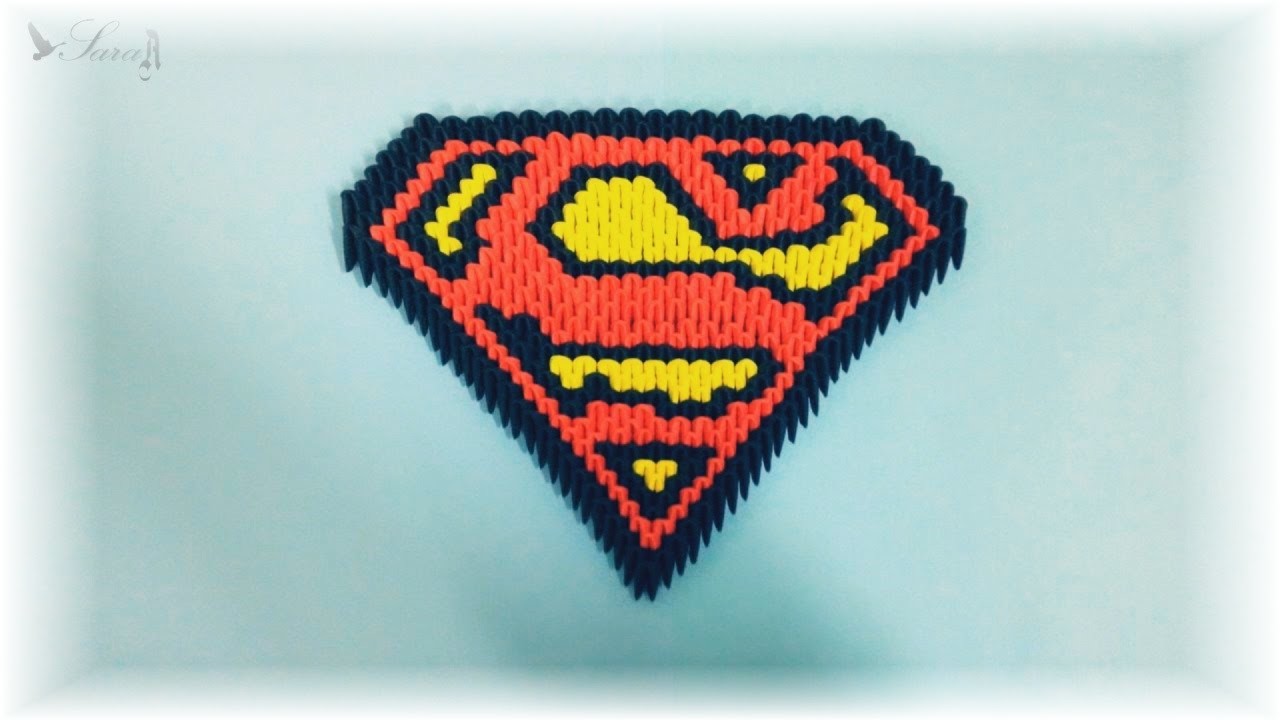3d origami - Escudo De Superman
