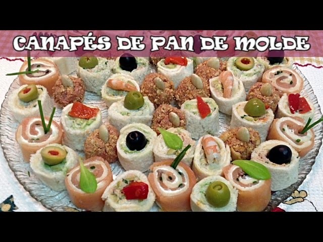 CANAPÉS VARIADOS DE PAN DE MOLDE | Recetas de Cocina