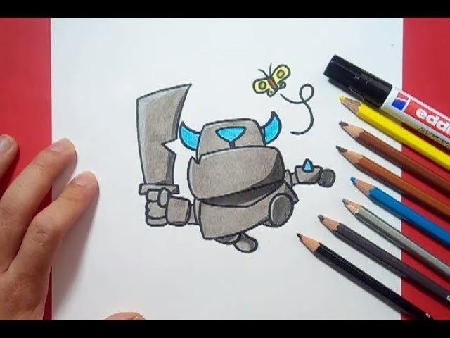 Como dibujar a Mini P.E.K.K.A paso a paso - Clash Royale | How to draw Mini P.E.K.K.A - Clash Royale