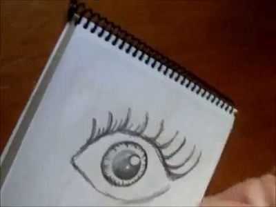 Como dibujar un ojo,  facil y rapido