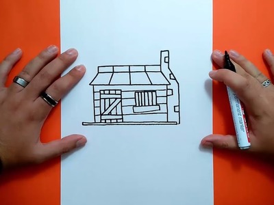 Como dibujar una cabaña paso a paso 2 | How to draw a cabin 2