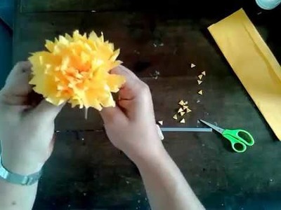 ¿Cómo hacer flores de papel cempasuchil?