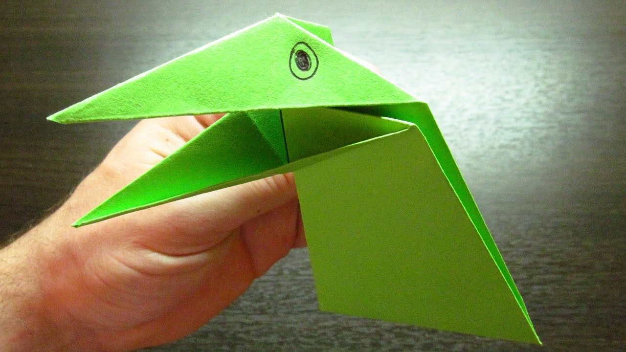 Como hacer un DINOSAURIO QUE HABLA Super cool | Origamis de papel (Muy fácil)