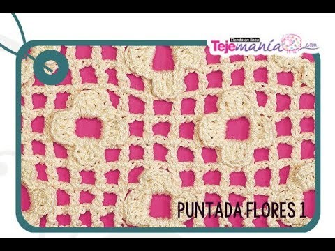 Cómo tejer puntada de flores 1 en crochet