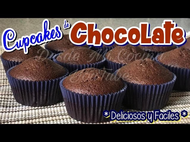 CUPCAKES DE CHOCOLATE -Receta Base para el pan- || DESDE MI COCINA by Lizzy