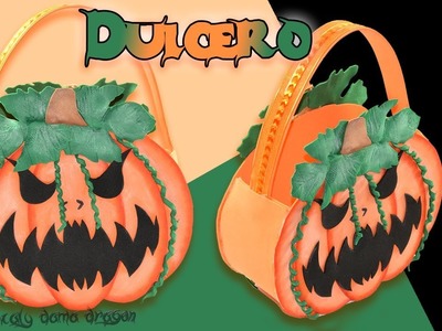 Dulcero Calabaza en goma eva Especial Halloween