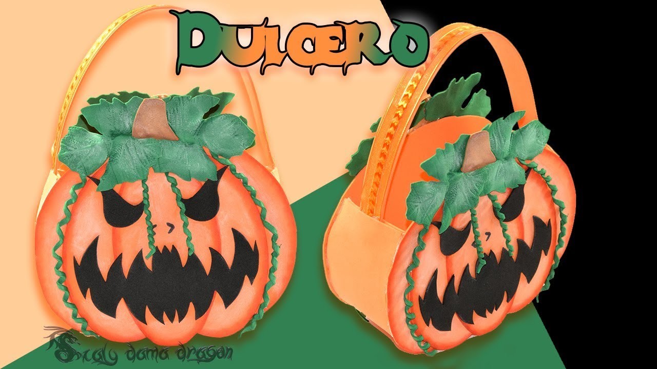 Dulcero Calabaza en goma eva Especial Halloween