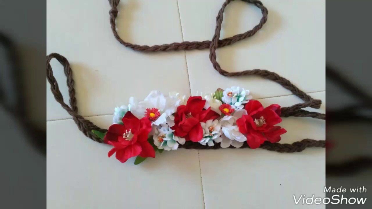 DYE tutorial como hacer cinturón de flores flamenco de boda, flower belt