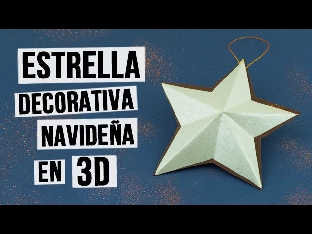 Estrella decorativa navideña en 3D