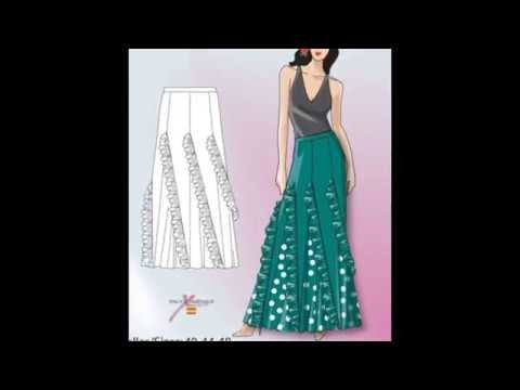 Hermosos diseños de faldas con patrones