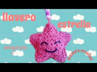 Llavero estrella amigurumi