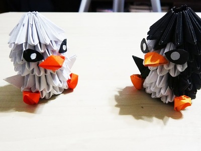 Origami 3D tutorial - Penguin ( Dificultad ★★☆☆☆)