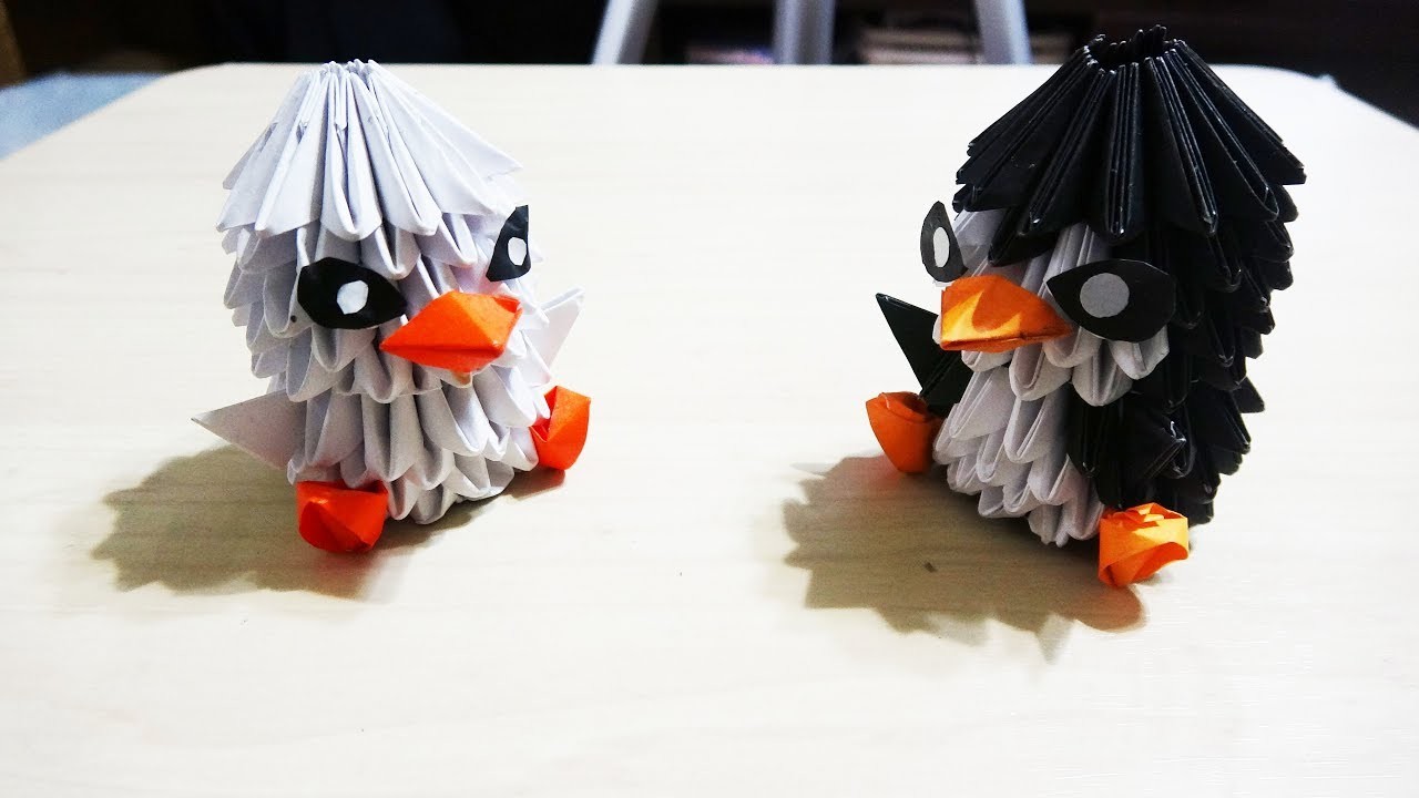 Origami 3D tutorial - Penguin ( Dificultad ★★☆☆☆)