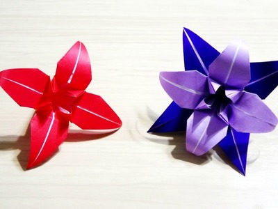 Origami tutorial - Flor iris  ( Dificultad ★☆☆☆☆)