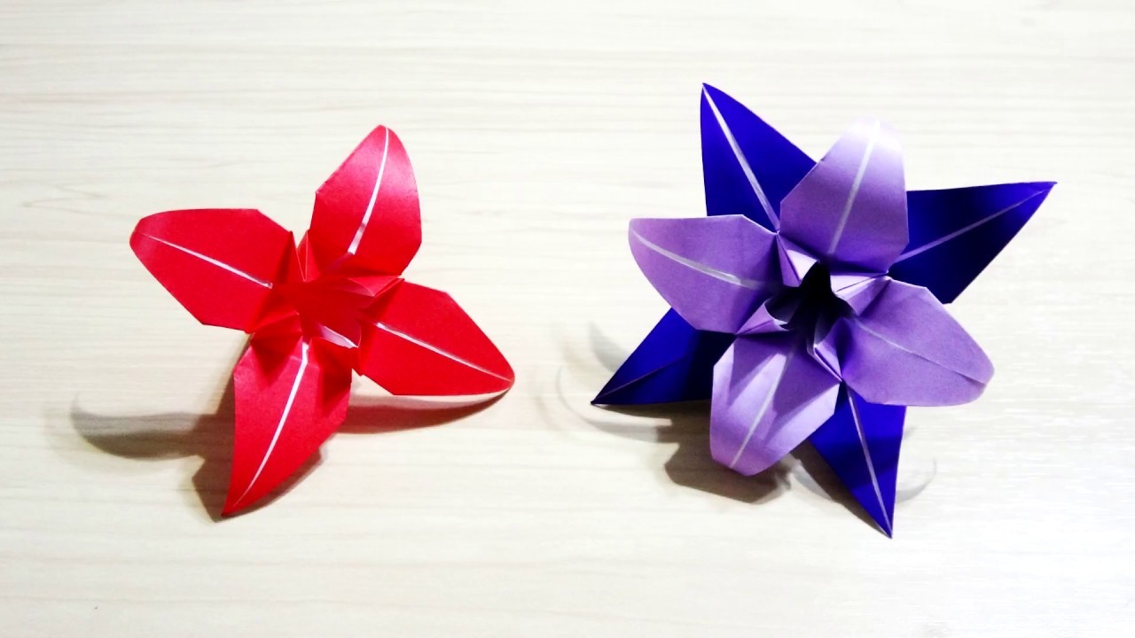 Origami tutorial - Flor iris  ( Dificultad ★☆☆☆☆)