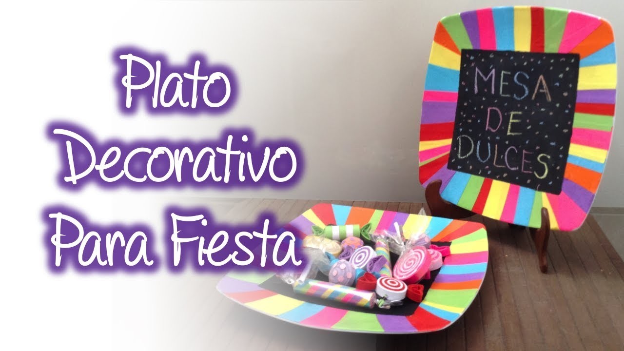 Plato decorativo para fiesta, Decorative dish for party