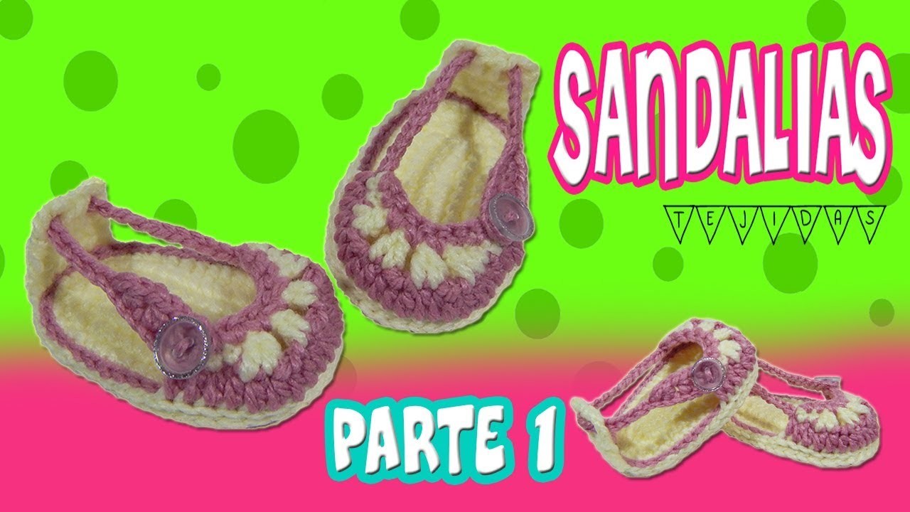 Sandalias o Huaraches tejidos  a crochet modelo verano | parte 1.2