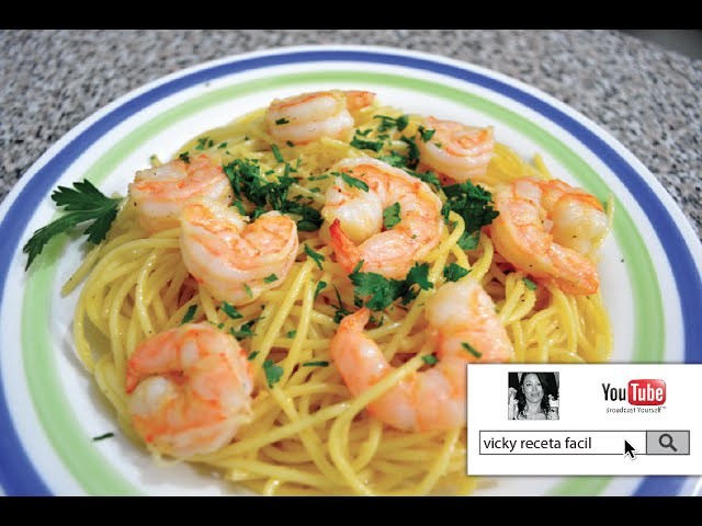 SPAGHETTI CON CAMARONES | Vicky Receta Facil