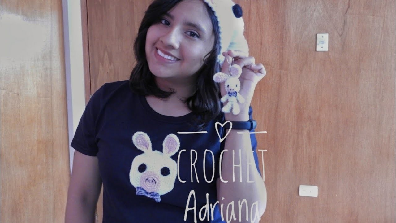 Stickers o aplique Pig Rabbit crochet. Crochet Adriana