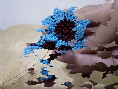Tejido de flor azul en Mostacilla II