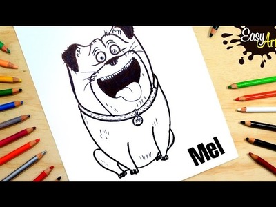 The Secret Life of Pets│Cómo Dibujar al perro "Mel"│How to draw Mel