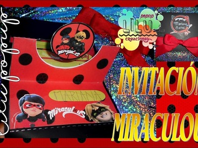 ♥ Tutorial:  Invitación para fiesta infantil Miraculous, Ladybug prodigiosas