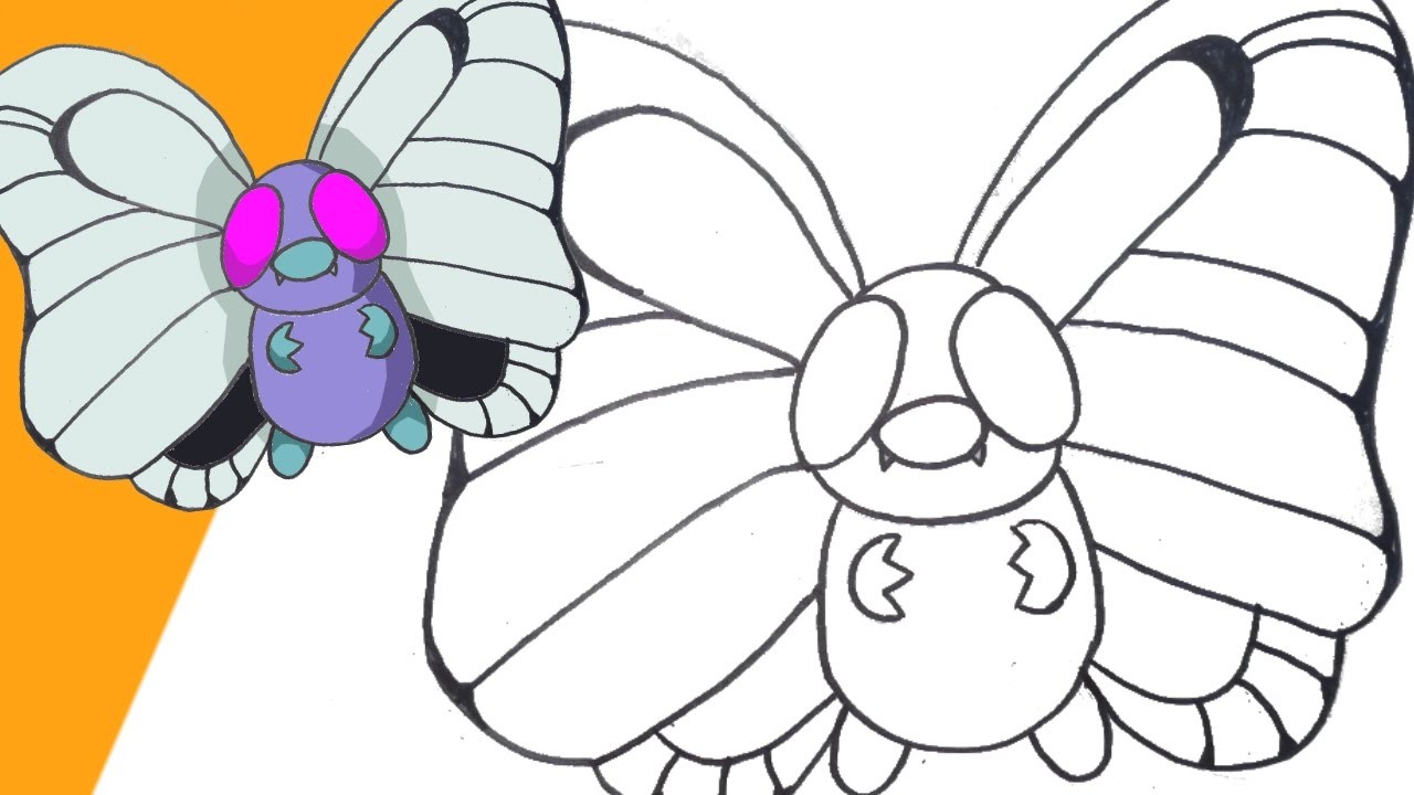 Aprende a dibujar Butterfree (Pokémon) paso a paso | How to draw Butterfree (Pokémon)