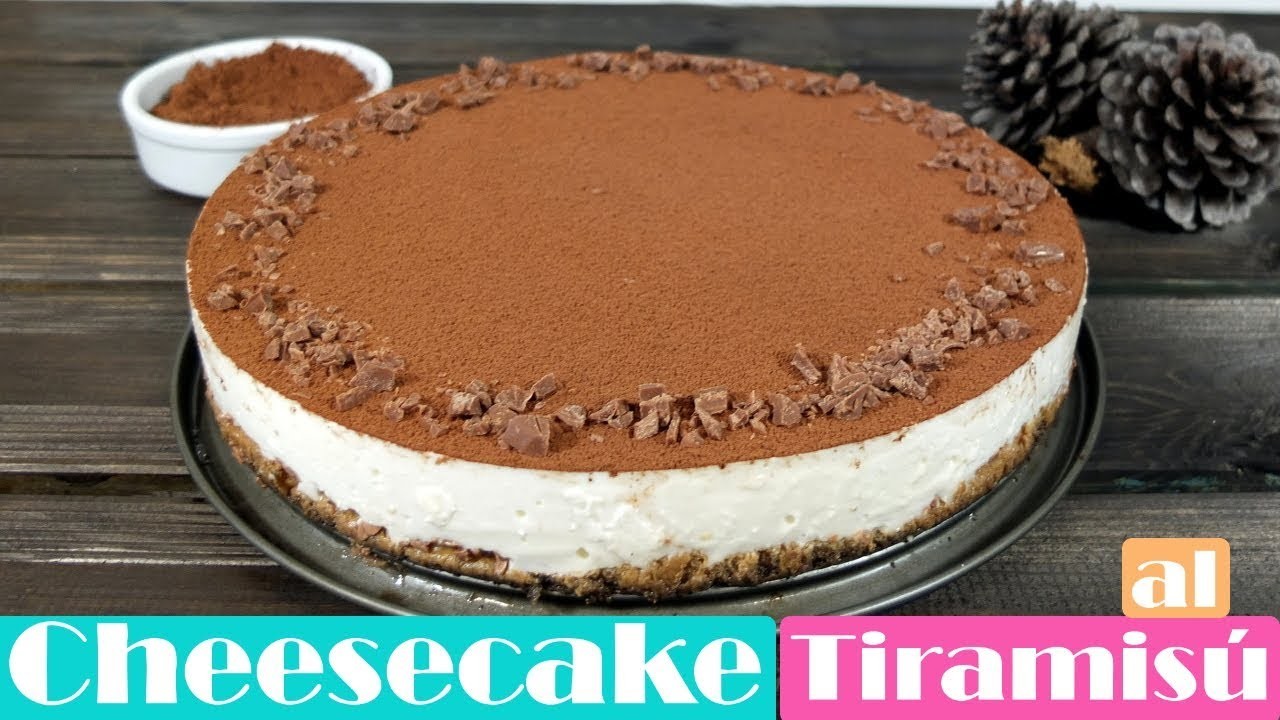 Cheesecake o tarta de queso al Tiramisú. Receta fácil sin horno.