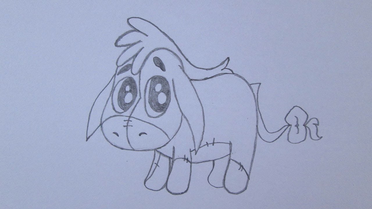 Cómo dibujar a Ígor (Eeyore) de Winnie the Pooh