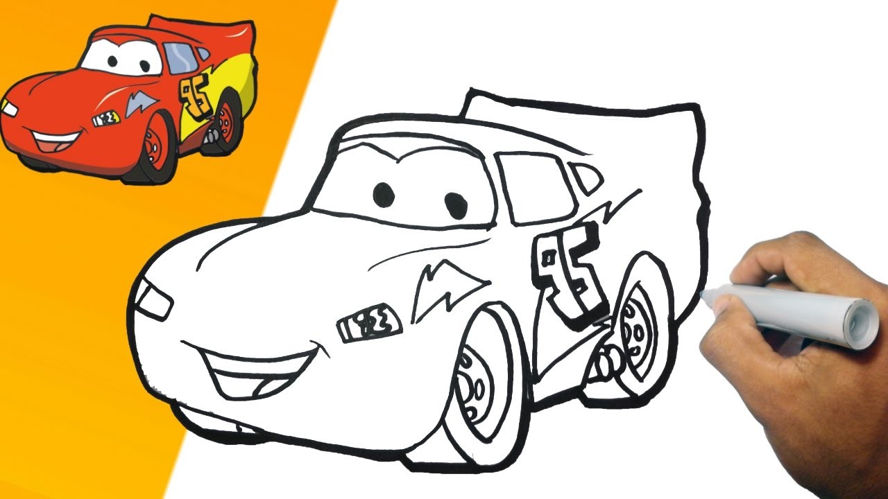 Como dibujar a Rayo McQueen  paso a paso | how to draw RAYO MCGEEN step by step