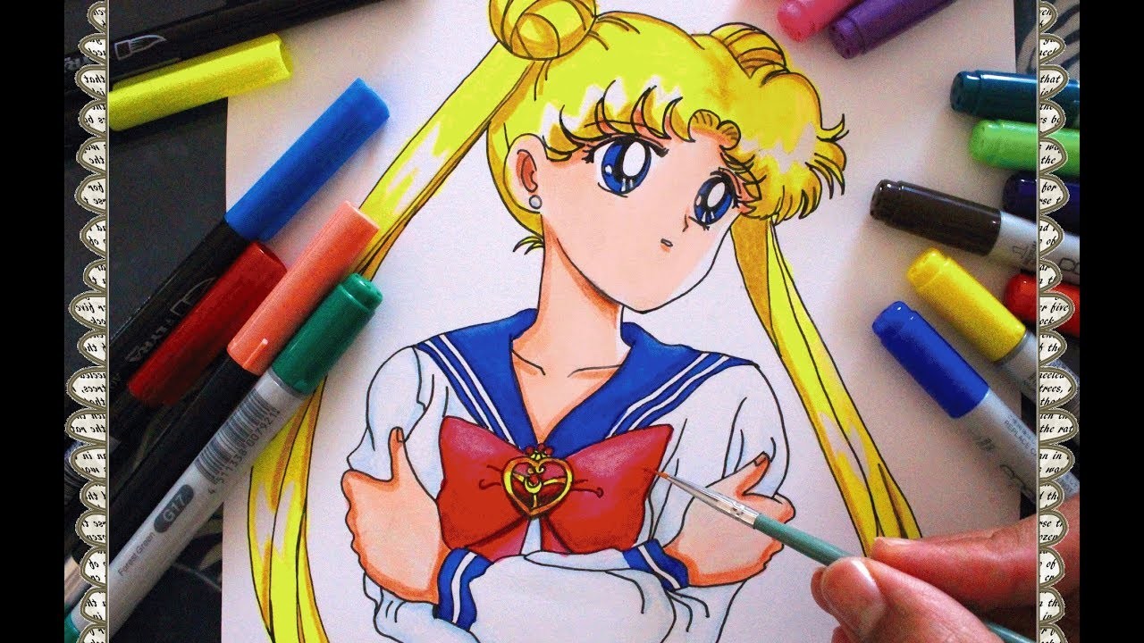 Cómo Dibujar a Sailor Moon Usagi Tsukino Perfecta How to Draw Speed Drawing | CarlosNaranjoTV