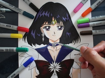 Cómo Dibujar a Sailor Saturn de Sailor Moon S  How To Draw Hotaru Tomoe speed Draw | CarlosNaranjoTV