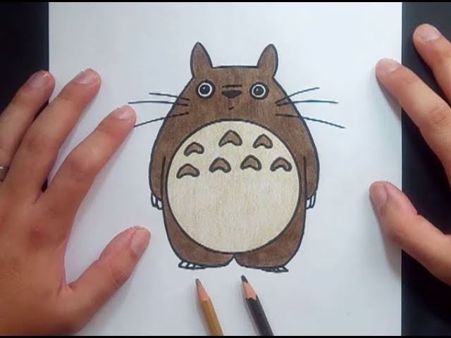 Como dibujar a Totoro paso a paso - Mi vecino Totoro | How to draw Totoro