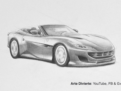 Cómo dibujar el Ferrari Portofino - Narrado