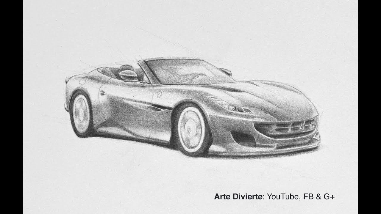 Cómo dibujar el Ferrari Portofino - Narrado
