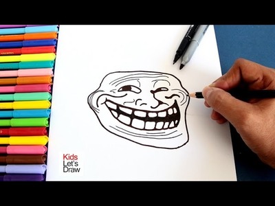 Cómo dibujar meme Trollface | How to draw Troll Face