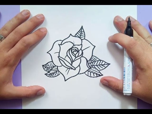 Draw - Como dibujar una rosa paso a paso 13 How to draw a rose 13.