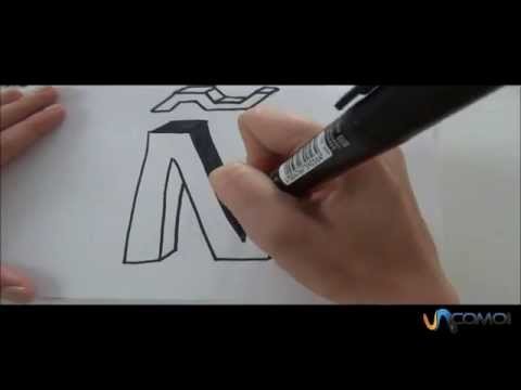 Cómo hacer la letra Ñ en 3D - How to make the letter Ñ in 3D