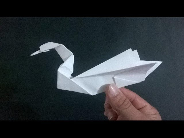 COMO HACER UN CISNE DE PAPEL (Audio Español)-  How to make a paper swan